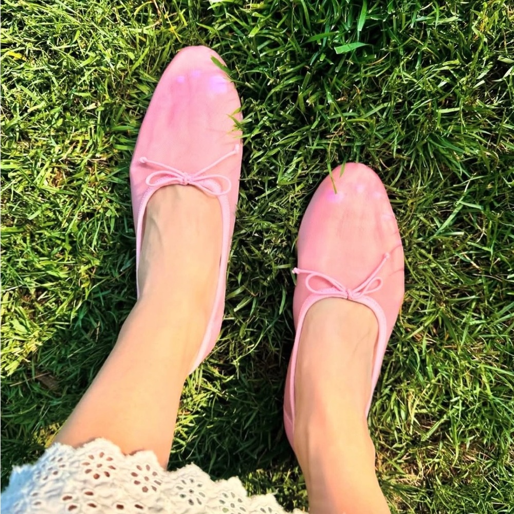 Loeffler Randall Pink Suede Ballet Flats